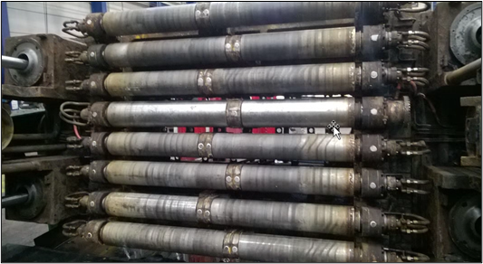 Roller segment of industrial caster